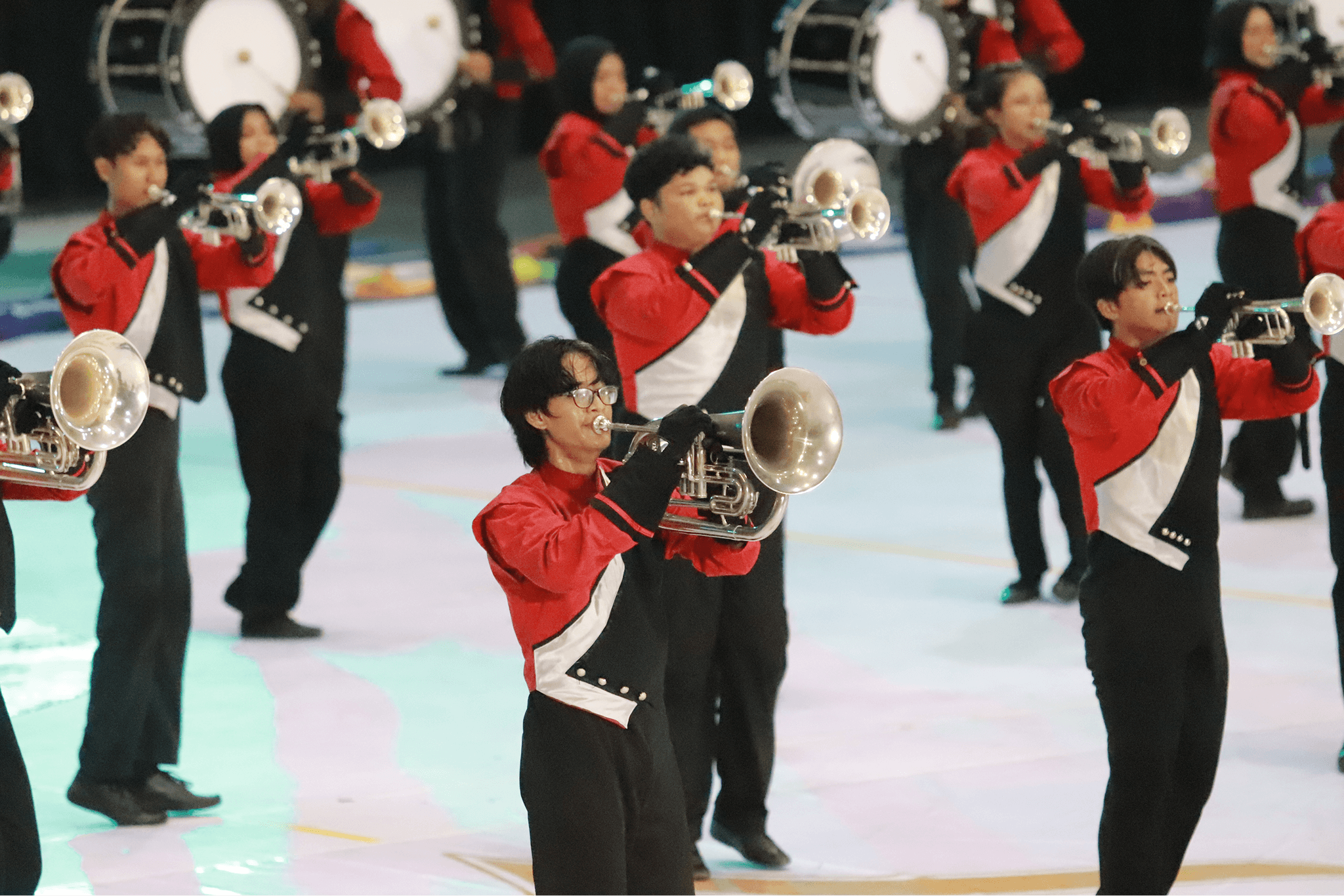 Aksi lapangan Marching Band UGM